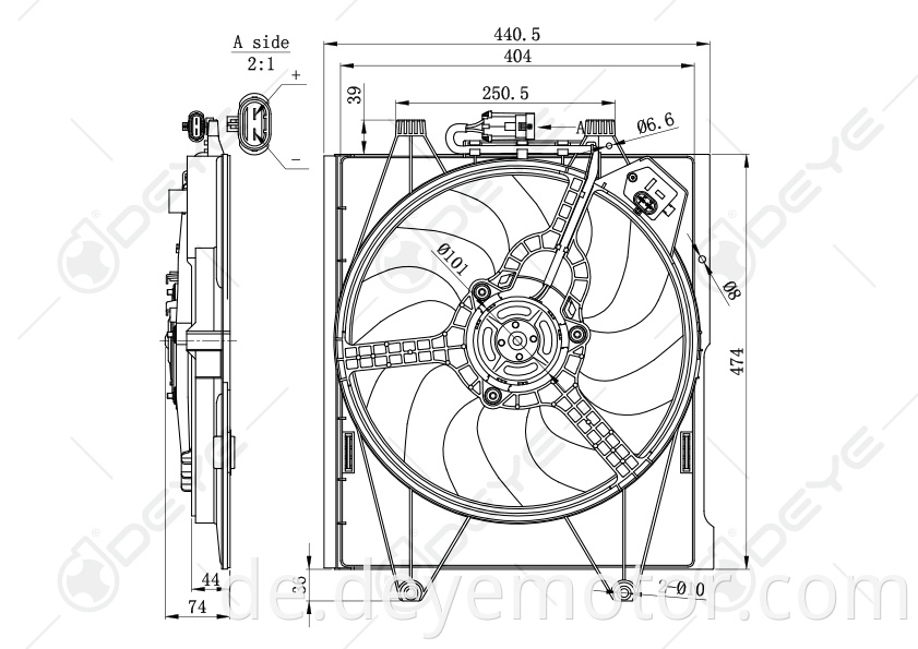 51887780 51787116 1560758 9S518C607BA Autokühlerlüfter für FIAT 500 FORD KA